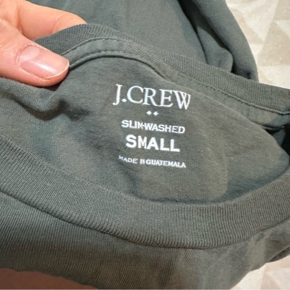 J cRew evening storm Cotton washed jersey pocket tee - Picture 3 of 4
